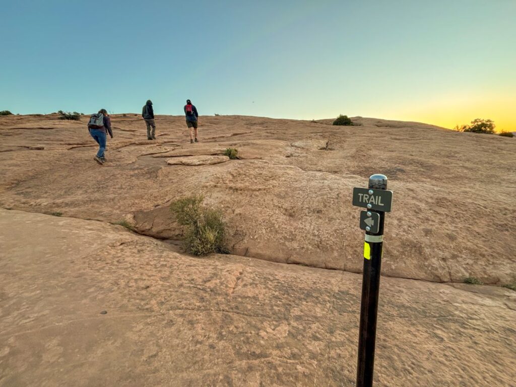 slickrock portion of the delicate arch trail