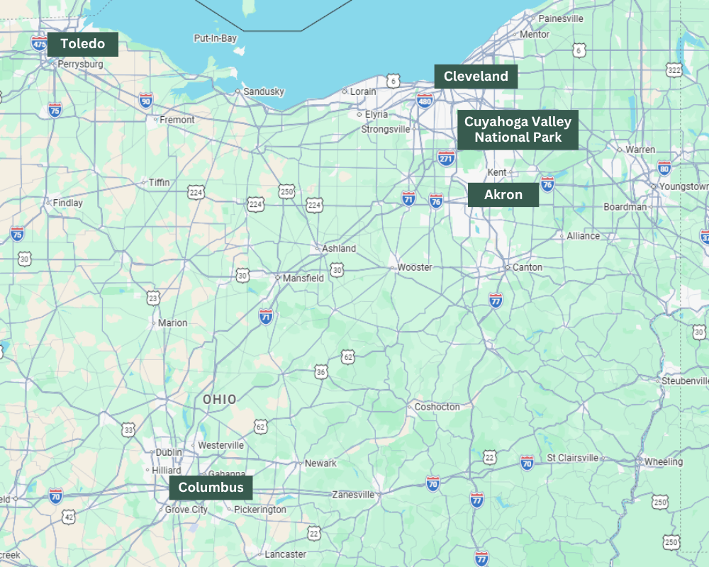 cuyahoga valley map
