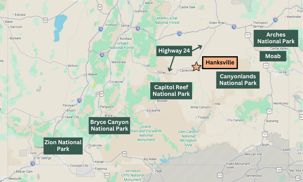 hanksville utah map