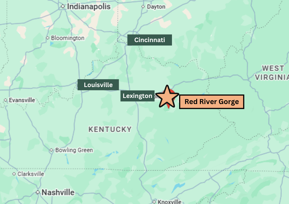 map to red river gorge